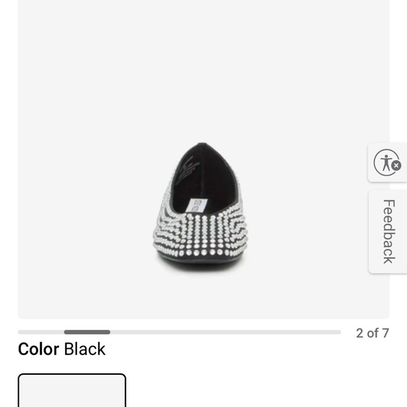 New Steve Madden Delphine Flat with Rhinestone-covered fabric upper - Picture 11 of 12